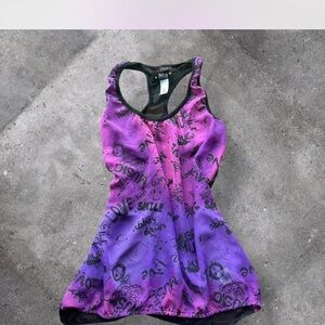 Abbey Dawn Purple and Pink Graphic Tank Top(Super rare, first release)